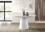 Jasper White 59"W Contemporary Round Dining Table