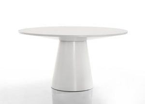 Jasper White 59"W Contemporary Round Dining Table