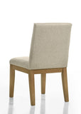 Jasper  Set of 2 Driftwood Finish Contemporary Beige Fabric 19"W Dining Chair