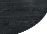 Jasper Ebony Black 47"W Contemporary Round Dining Table