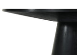 Jasper Ebony Black 47"W Contemporary Round Dining Table