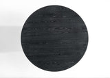 Jasper Ebony Black 47"W Contemporary Round Dining Table