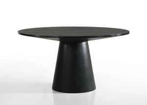 Jasper Ebony Black 47"W Contemporary Round Dining Table