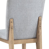 Caspian Set of 2 Gray Linen and Oak Finish 19"W Dining Chair