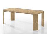 Magnus Oak Finish 84"W Extendable Rectangular Dining Table