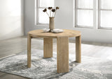 Bowen Oak Finish 47"W Round Dining Table