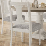 Tannen Set of 2 White and Gray Dining Side Chair