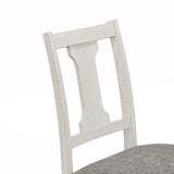 Tannen Set of 2 White and Gray Dining Side Chair