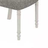 Tannen Set of 2 White and Gray Dining Side Chair