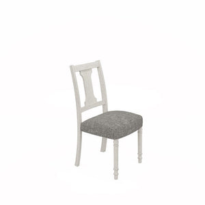 Tannen Set of 2 White and Gray Dining Side Chair