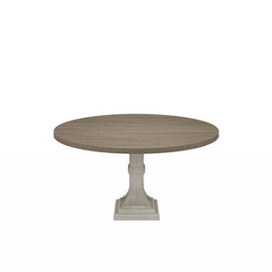 Tannen 59"W Round White and Gray Dining Table