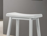 Set of 2 17.5"W Alonzo White Backless Ergonomic Counter Height Stool