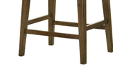 Sasha 17"W Walnut Counter Height Stool with Upholstered Seat