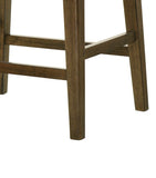 Sasha 17"W Walnut Counter Height Stool with Upholstered Seat