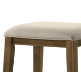 Sasha 17"W Walnut Counter Height Stool with Upholstered Seat