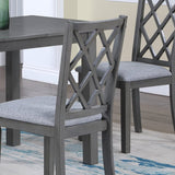 Carlisle Set of 2 Gray Finish Cross Back 17.5"W Side Dining Chair