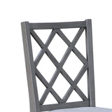 Carlisle Set of 2 Gray Finish Cross Back 17.5"W Side Dining Chair