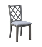 Carlisle 5-Piece 59.5"W Gray Finish Extendable Wood Dining Set with Upholstered Seat Cushion