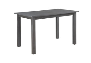 Carlisle 5-Piece 59.5"W Gray Finish Extendable Wood Dining Set with Upholstered Seat Cushion