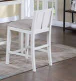 Graham Set of 2 White Finish Upholstered Seat 20"W Counter Height Chair