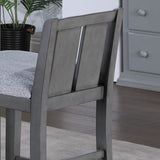 Graham Set of 2 Gray Finish Upholstered Seat 20"W Counter Height Chair