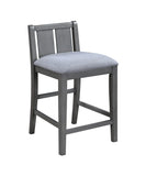 Graham 36"W 3-Piece Gray Finish Small Space Counter Height Dining Table with Shelves and 2 Chairs