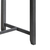 Graham 36"W Gray Finish Small Space Counter Height Dining Table with USB Charging Ports and Shelves