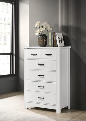 Cassini 31"W White 5-Drawer Chest