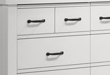 Cassini 51"W White 6-Drawer Dresser