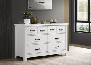 Cassini 51"W White 6-Drawer Dresser