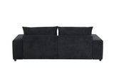 Jaylee Black Fabric 88" Wide Oversized Sleeper Sofa