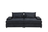 Jaylee Black Fabric 88" Wide Oversized Sleeper Sofa