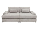 Jaylee Light Gray Fabric 88" Wide Oversized Sleeper Sofa