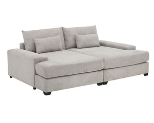 Jaylee Light Gray Fabric 88" Wide Oversized Sleeper Sofa