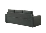 Burleigh 83.5"W Dark Gray Fabric Sleeper Sofa with Tufted Cushions