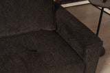 Polaris Black Chenille 125"W Reversible Sectional Sofa