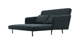 Lawson 61"W Black Fabric Convertible Loveseat Sleeper with Pillows