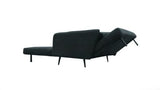 Lawson 61"W Black Fabric Convertible Loveseat Sleeper with Pillows