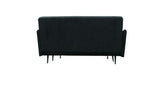 Lawson 61"W Black Fabric Convertible Loveseat Sleeper with Pillows