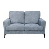 Jackson 60.5"W Gray Chenille Loveseat with Black Metal Legs