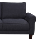 Belle 96"W Black Sherpa Sectional Sofa with Left-Facing Chaise