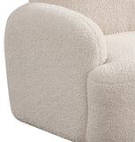 Raelynn 25.5"W Beige Sherpa Bear-Shaped Kids Armchair