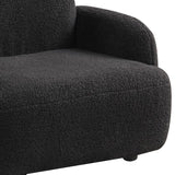 Raelynn 25.5"W Black Sherpa Bear-Shaped Kids Armchair