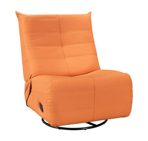 Georgena 31"W Orange PU Leather Swivel Glider Recliner