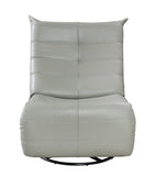 Georgena 31"W Green-Gray PU Leather Swivel Glider Recliner