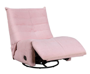 Georgena 31"W Pink Corduroy Swivel Glider Recliner