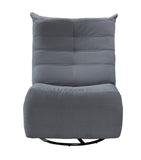 Georgena 31"W Blue-Gray Corduroy Swivel Glider Recliner