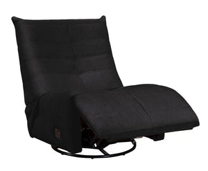 Georgena 31"W Black Corduroy Swivel Glider Recliner