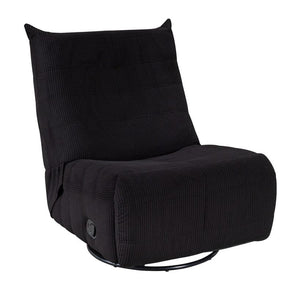 Georgena 31"W Black Corduroy Swivel Glider Recliner