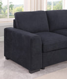 Selene II 117.5"W Dark Gray Woven Fabric Sleeper Sectional Sofa with Right-Facing Storage Chaise